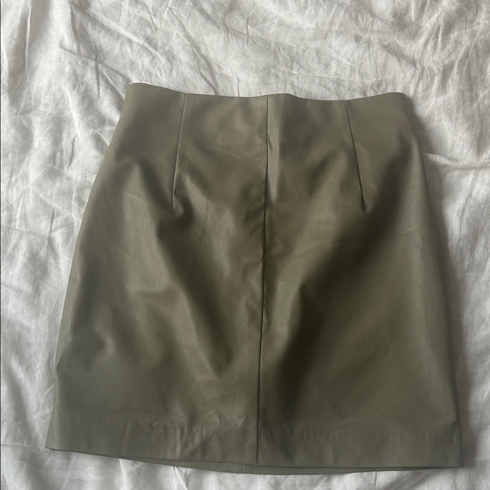 H&M Khaki faux leather Skirt